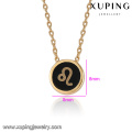 43387 fashion hot sale gold necklace designs in 2 grams delicate simple leo pendant gold plated jewelry necklace